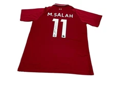 Hand Signed Autographed Liverpool Red Jersey (Size L) Mohamed Salah BAS COA