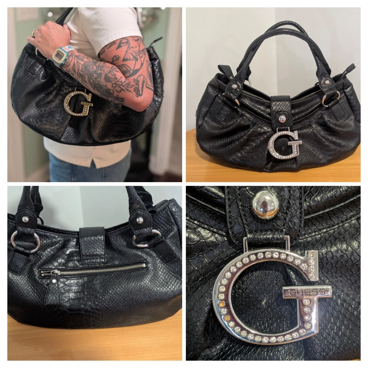 Preços baixos em Bolsas Femininas GUESS Preto & Tema Anos 90 | eBay