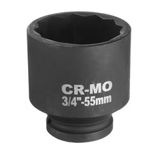 34-inch Drive 12 Point Impact Socket 55mm Spindle Axle Nut Socket Driver