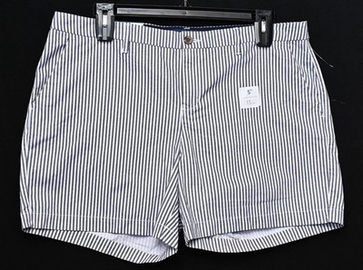 Old Navy Womens Blue Striped Mid Rise Everyday Shorts Passe-Partout Size 16 New