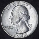 1939-D "High Grade" Washington Silver Quarter Dollar 25C - COINGIANTS -