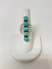 Silver Turquoise Stones Ring
