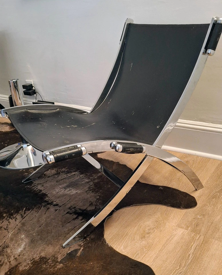 Juego Sillas Tijera Antonio Citterio Flexform Italia Años 80 Foto 3 de 4