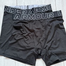 New Boy's UNDER ARMOUR Set Of 2 Polyester Blend Boxer Brief size M
