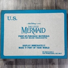 Walt Disney's The Little Mermaid Standee 1989 Cardboard Movie Display Open Box