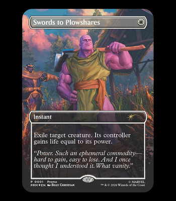 Magic the Gathering Thanos PSA Promo Swords to Plowshares PREORDER