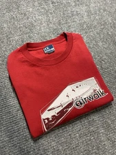 Vintage Y2K Airwalk T Shirt Mens Large Long Sleeve Red Snowboarding Skater 00s