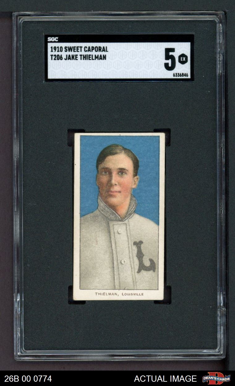 1909 T206 Jake Thielman American Association - Louisville  SGC 5 - EX