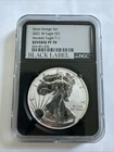 2021 W REVERSE PROOF AMERICAN SILVER EAGLE T-1 NGC PF70 DESIGN SET BLACK LABEL