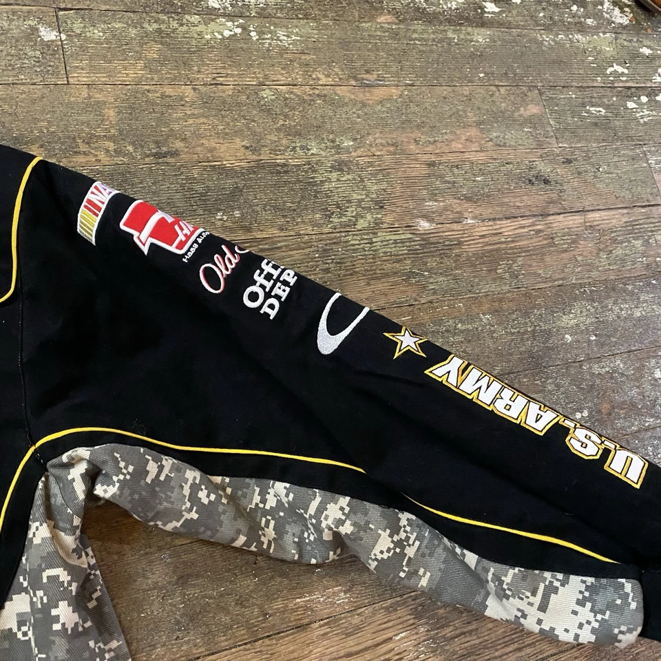复古 Chase Authentics NASCAR 美国陆军强力赛车夹克男式 XL — 第 4/4 张图片