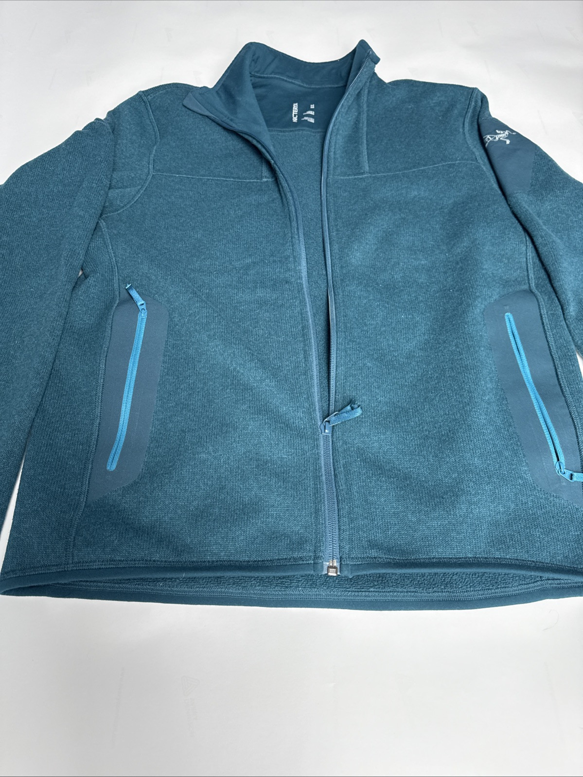 Arc'Teryx Covert Cardigan Uomo Taglia L Maglia Tecnica Blu Teal CA 34438