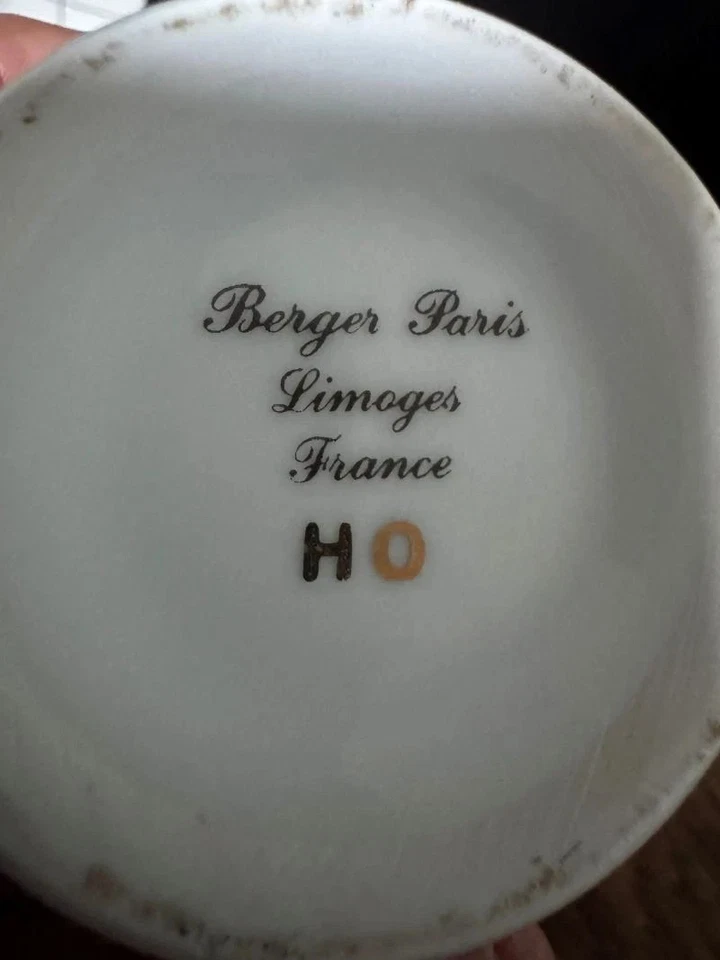 Lampe Berger H0 Limoges Teissonnière porcelaine oiseaux fleurs vintage - Photo 3/4
