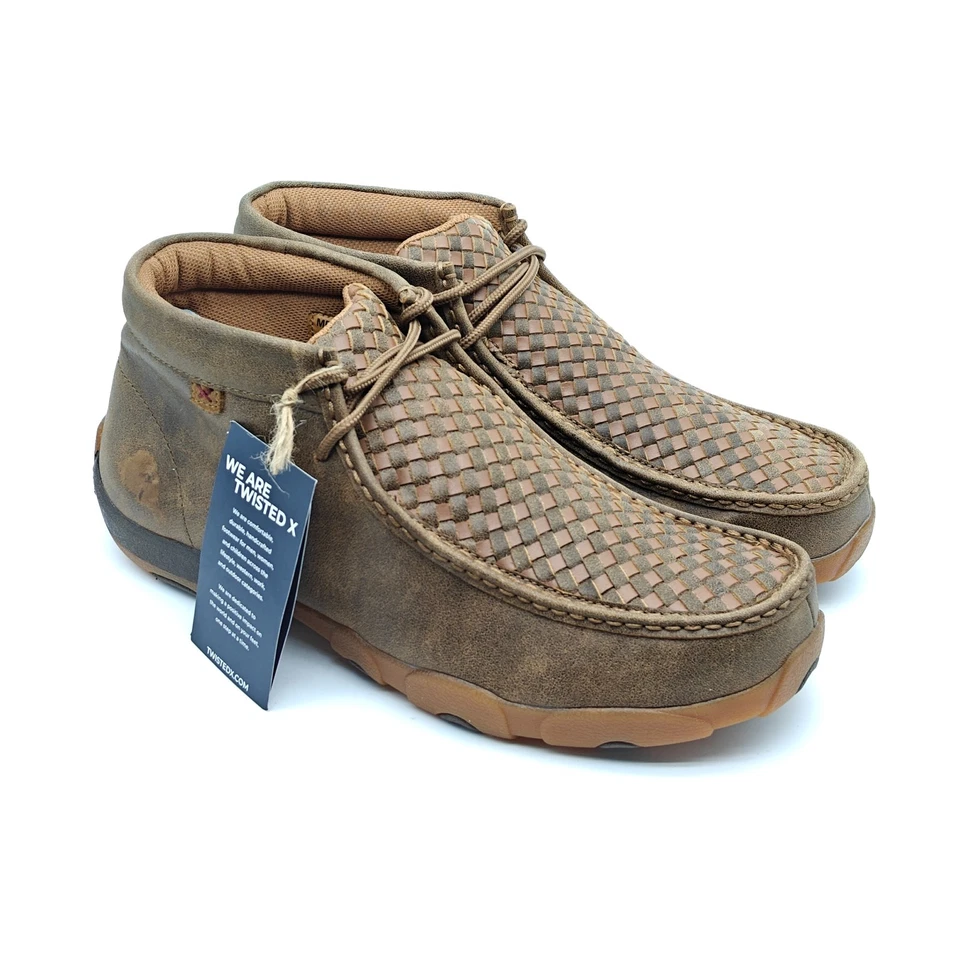 Twisted X Men Chukka Driving Moc Tan Leather Shoes Boots Western MDM0033 US10-12 - Image 3 of 4