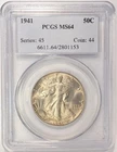 1941 P Walking Liberty Half Dollar PCGS MS-64