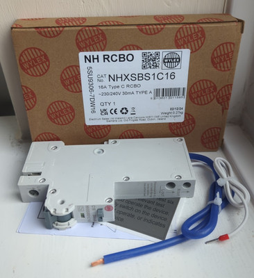 Wylex RCBO 16 Amp 30mA Typ C 16A NHXSBS1C16 - Neu