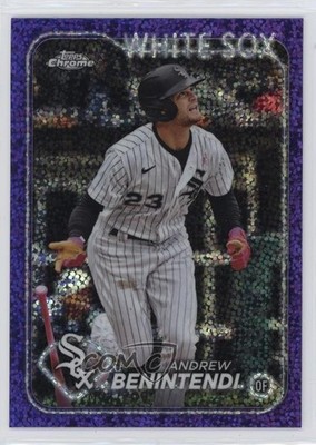 2024 Topps Chrome Purple Speckle Refractor 23/299 Andrew Benintendi #33 0dc2