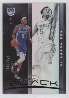 2019-20 Panini Black 130/149 De'Aaron Fox #55 7iu