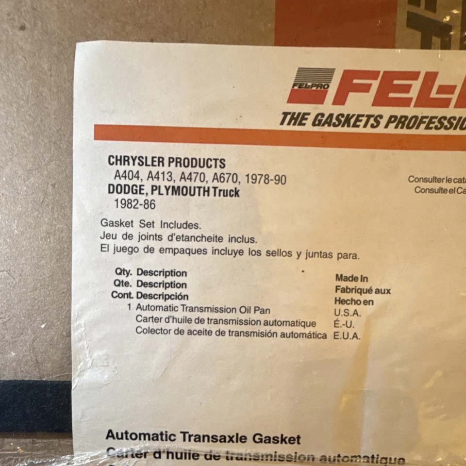 Fel-Pro TOS 18658 Automatic Transmission Pan Gasket. - Image 3 of 4