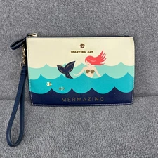 Spartina 449 Mermaid Wave Wristlet Pouch Mermazing Nautical Beach