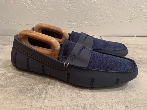 Men's SWIMS Penny Loafers Navy Blue 