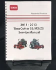 TORO Timecutter SS MX ZS 2011-2013 SERVICE Manual Printed SPIRAL Bound
