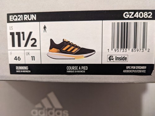 Adidas Men's EQ 21 RUN Running Shoe Size 11.5 NIB - Picture 6 of 6