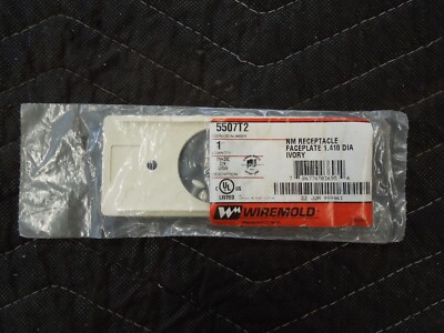 Wiremold 5507T2 Ivory Single Receptacle Faceplate - NEW