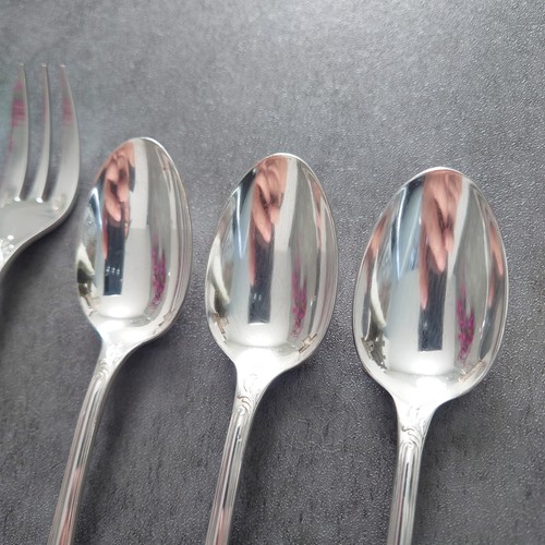 Christofle Marly Silverplate Flatware Cake Fork Coffee Spoon 6pcs Very Good - Picture 5 of 24