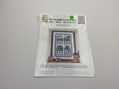 Linda Myers Counted Cross Stitch Pattern Live Well Laugh Often Love Much Hope 1P