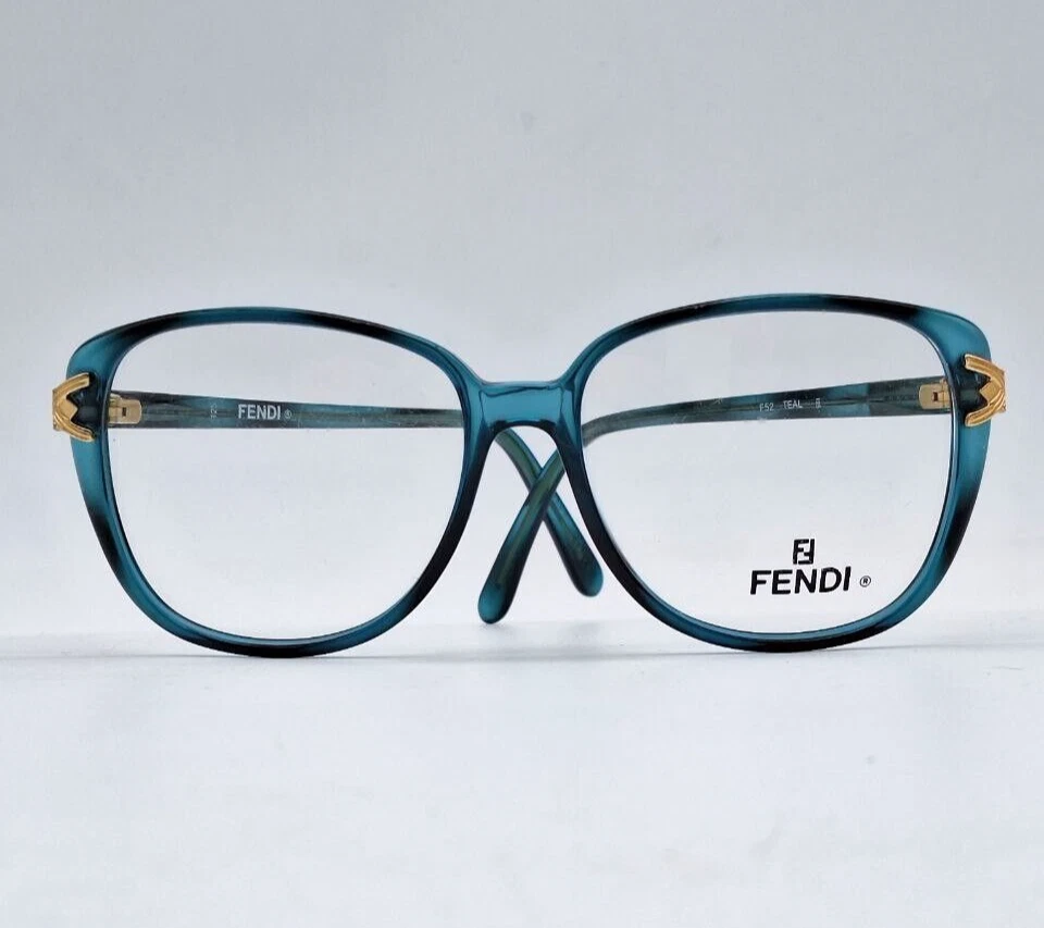 80s Vintage Fendi Rectangular Sunglasses Unisex New Old Stock Made Italy - Image 2 of 4