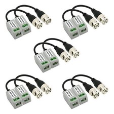 5 Pairs Passive Video Balun Connector HD CCTV Transceiver Screw Type