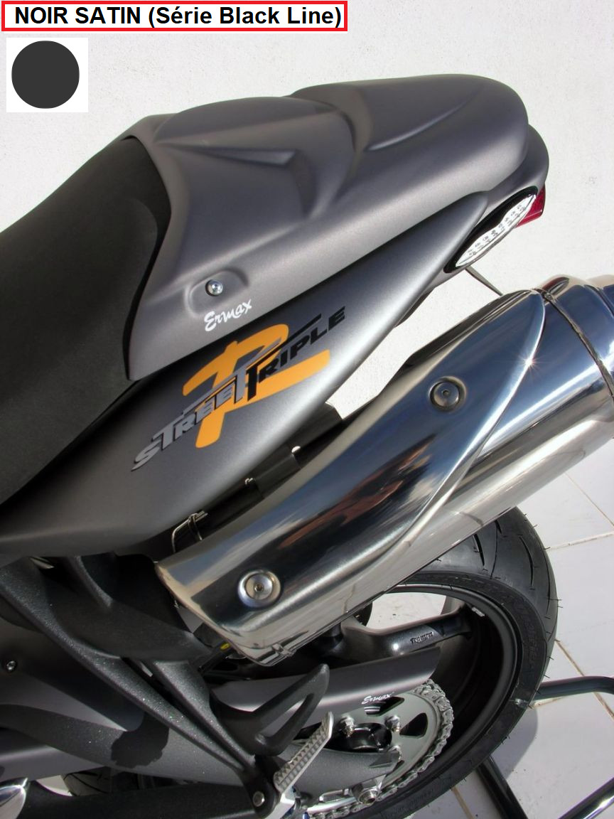 Capot de selle moto Ermax Street Triple 675 R noir satin haut de gamme