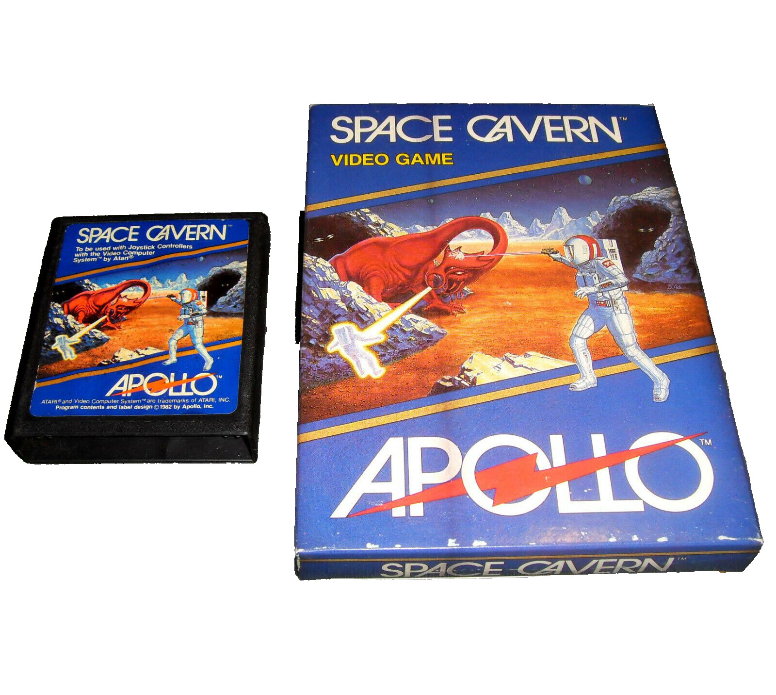 APOLLO SPACE CAVERN boite NTSC Atari 2600 VCS
