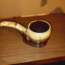 VINTAGE CRAFT CERAMIC PIPE ASHTRAY OR CATCHALL MADE IN JAPAN 
