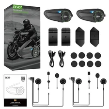 EJEAS Q8 Motorcycle Intercom Helmet Bluetooth Music Share Mesh 3.0 Group Headset