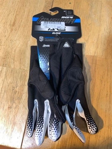 Answer A19 AR2 AR-2 Gloves ATV MX UTV BLACK/WHITE SMALL - Picture 7 of 9