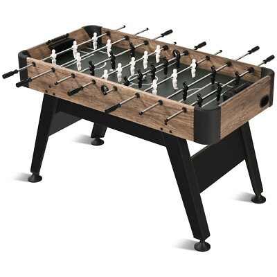 54'' Furniture Foosball Table Soccer Game Table Arcade Game Room Kid Adult 2 Ball