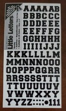 Making Memories Little Letters Scrapbooking stickers, Varsity Black