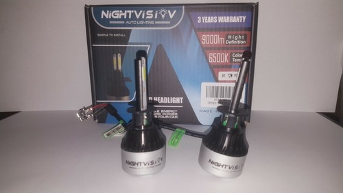 Nightvision H1 Led Bulbs 9000LM 6500K 72w Pair - 第 1/3 張圖片
