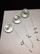 FACETED CRYSTAL SPHERE 1.75" Feng Shui Rainbow Sun Catcher Prism Ball Hook Chain
