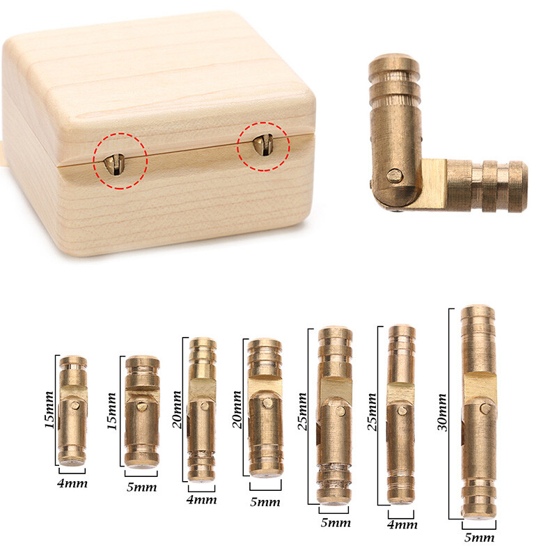 10Pcs Brass Barrel Hinges Small Box Hidden Concealed Invisible