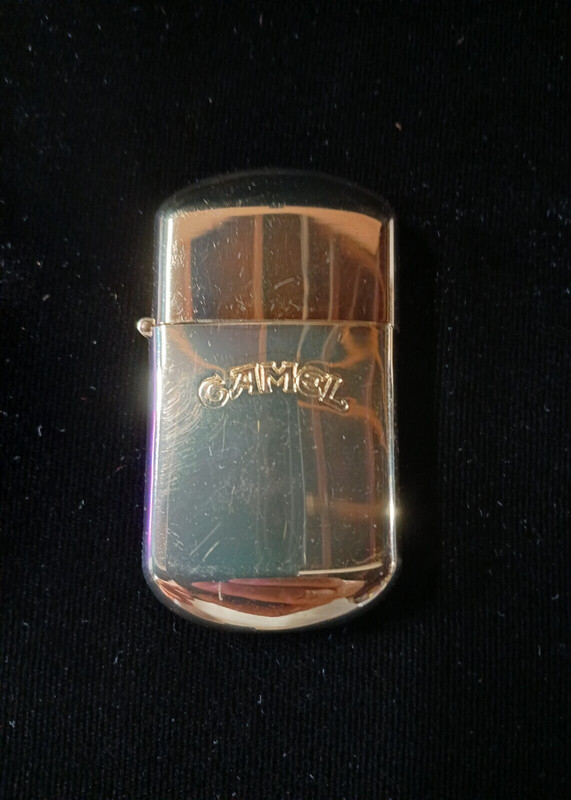 Vintage Camel Promotion Flip-Top Polished Gold-Classic Lighter-NEW