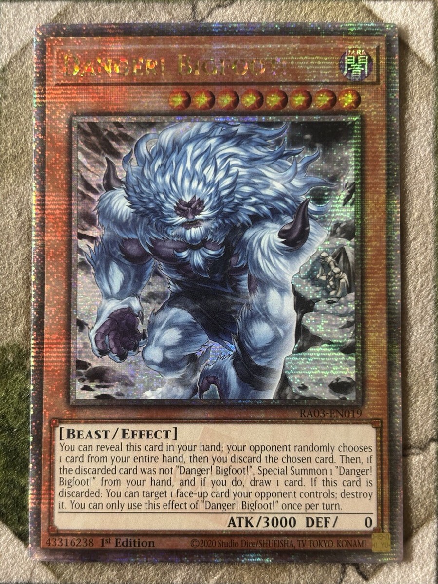 YuGiOh DANGER! BIGFOOT! Quarter Century Secret RA03-EN019 | eBay