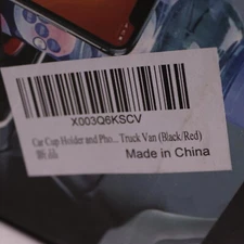 Car Cup Holder & Phone Mount for Air Vent Plastic Black/Red