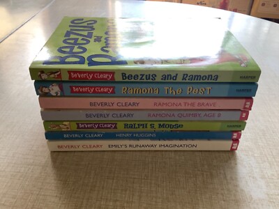 Lot of 7 BEVERLY CLEARY Paperback BOOKS Young Adult READING Ramona Mouse Huggins
