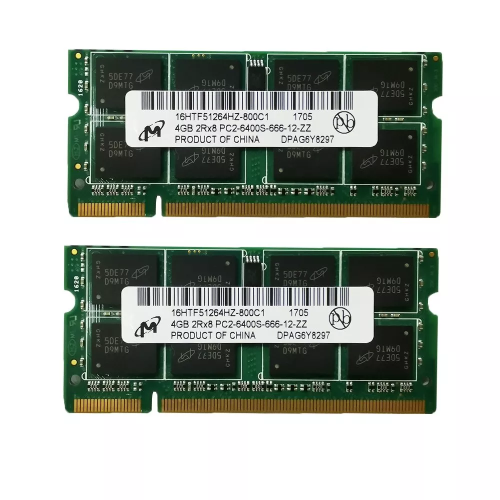 8GB 2x 4GB 2GB DDR2 800MHz PC2 6400S 200Pin SODIMM Laptop M moire