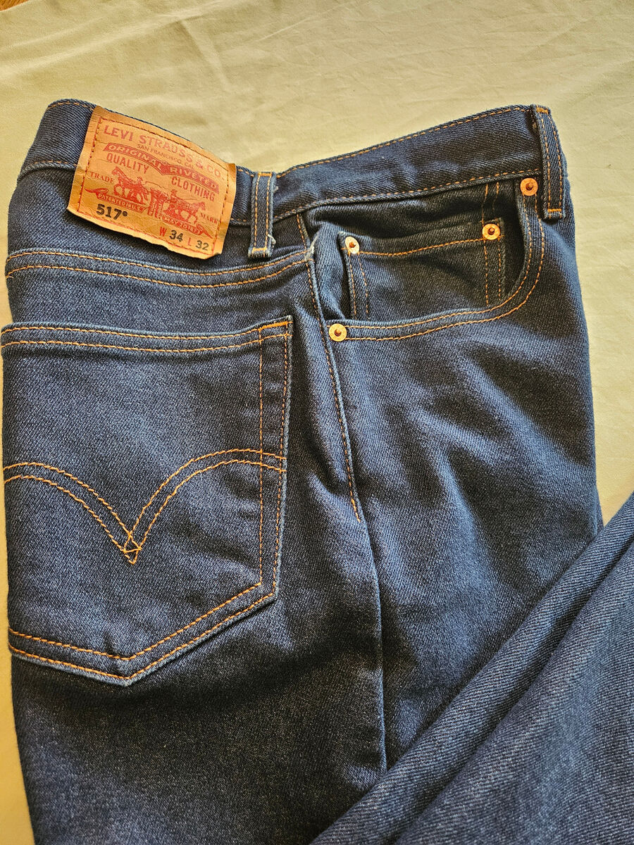 Levi's Strauss USA Men Blue Jeans Bootcut # 517 Original Levi's Strauss USA Men Blue Jeans Bootcut # 517 Original