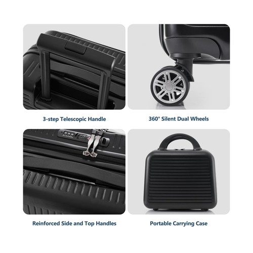 Carry-on Luggage 20 Inch Front Open Luggage Lightweight Suitcase with Front P... - Picture 7 of 8