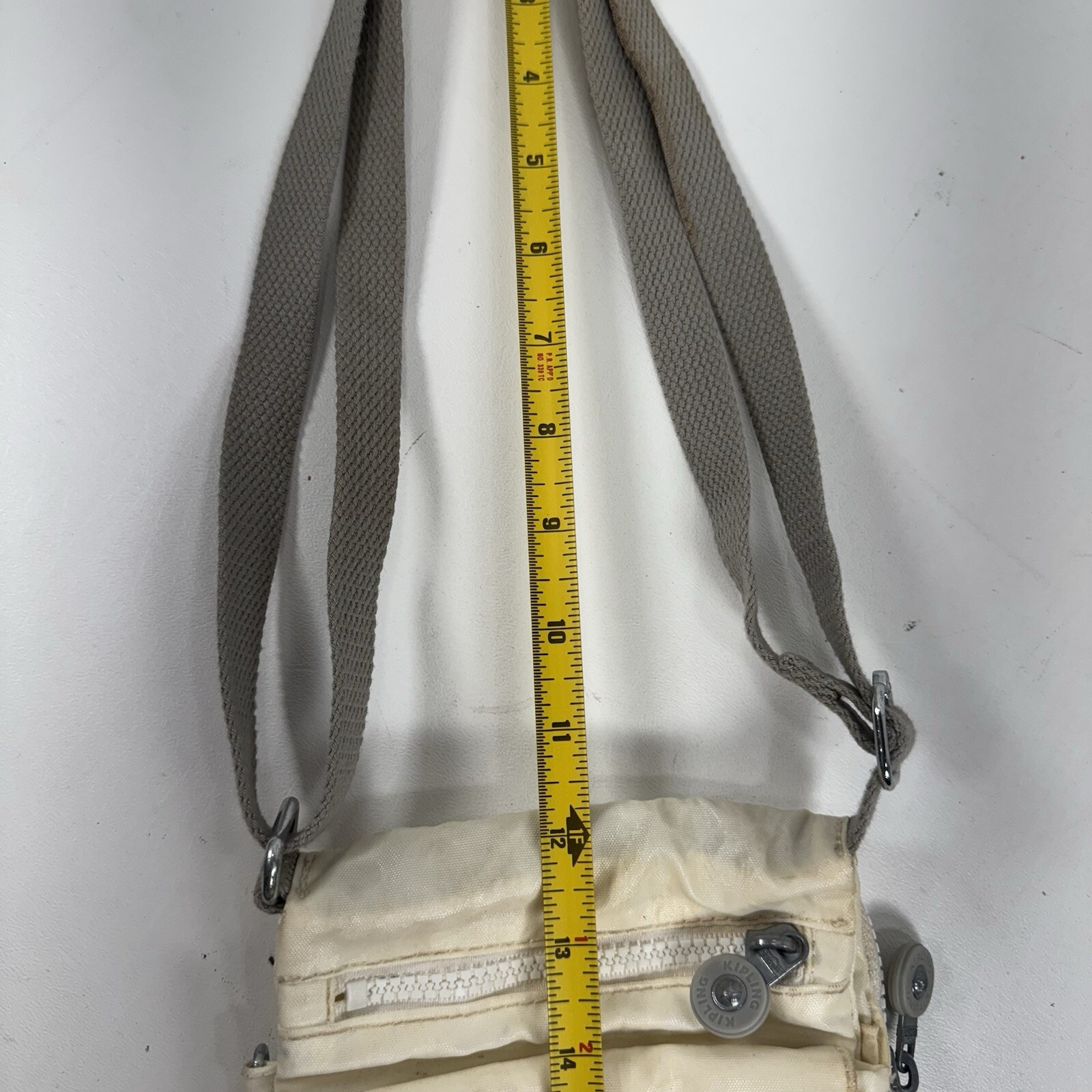 Kipling Small Light Beige Small Square Crossbody … - image 16