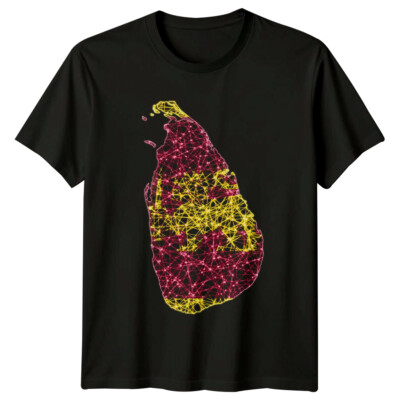 Sri Lanka Karte Reise Orte Herren T-Shirt Damen Tee Grafik Unisex Top